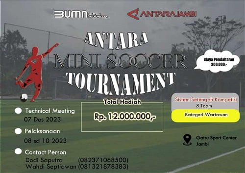 HUT ke-86 LKBN ANTARA Jambi Gelar Turnamen Mini Soccer Khusus Wartawan