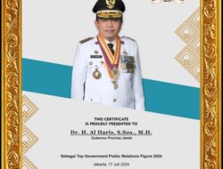 Gubernur Al Haris Raih Penghargaan Top GPR Figure Award 2024